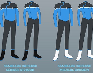 detail of 2380s uniforms graphic showing Sciences
