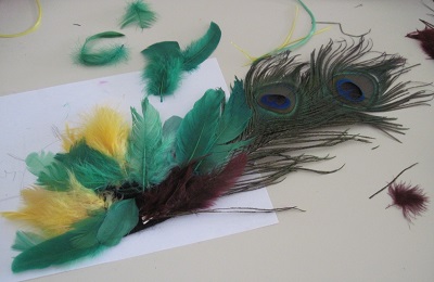 2nd pic of feather fascinator for pirate captain Mal