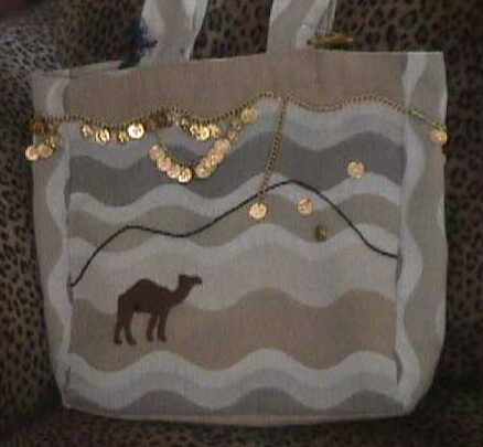 dance bag side showing camel