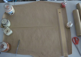 finishing details of the pants pattern