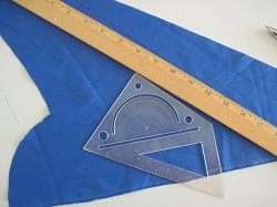 pic of marking lines to make bias tape