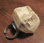 Picture of partially mache'd disco ring