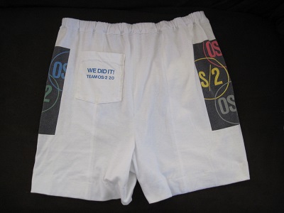 back of completed polo short